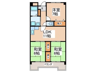 アスパ都府楼の物件間取画像